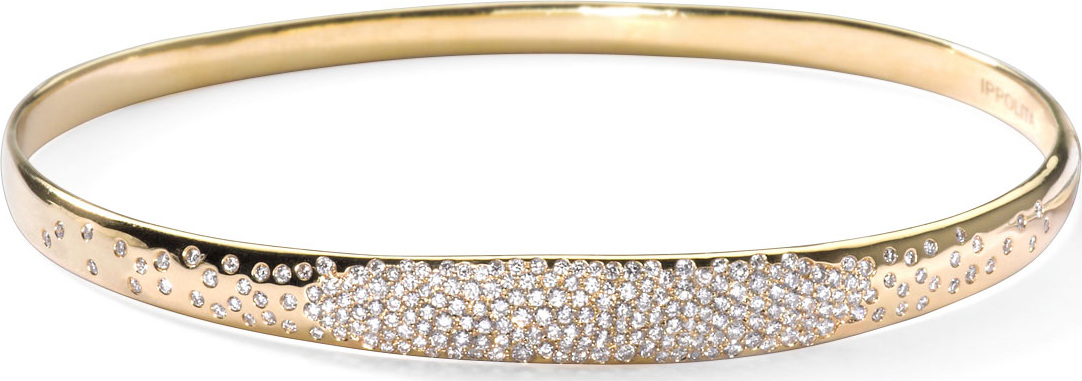 IPPOLITA Stardust Wide Pave Diamond Gold Bangle
