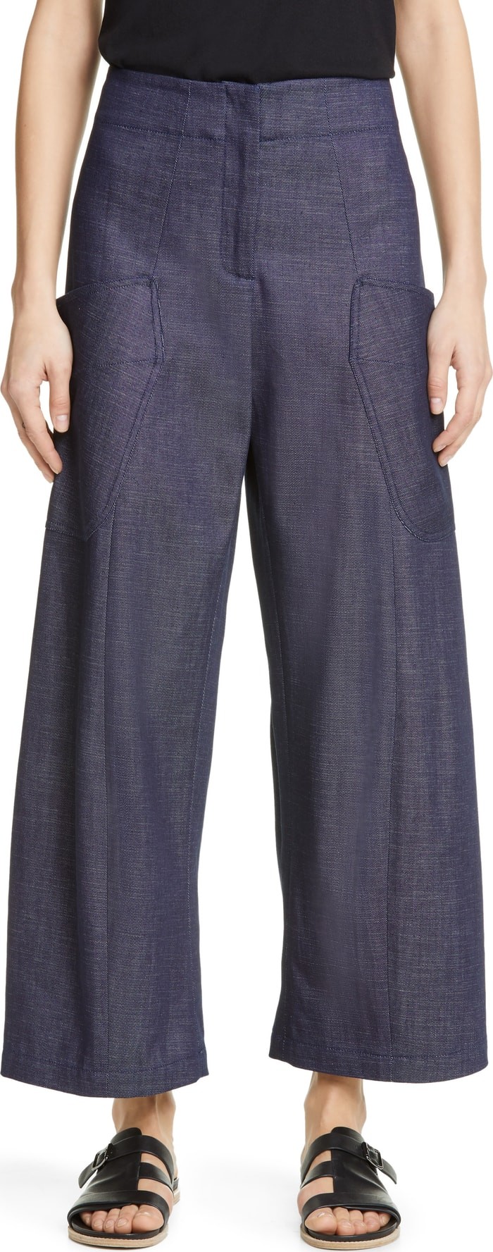 Zero + Maria Cornejo Eda Curved Organic Cotton Denim Pants