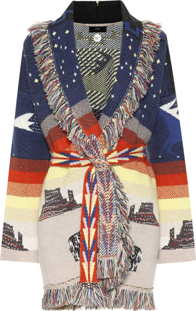 Alanui Jacquard cashmere cardigan