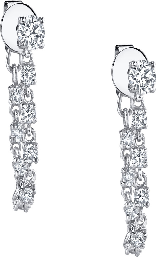 Anita Ko 18k White Gold Diamond Loop Earrings