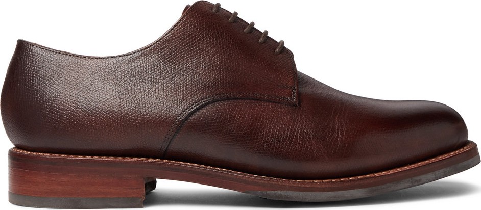 Grenson Curt Hand-Painted Full-Grain Leather Derby Shoes