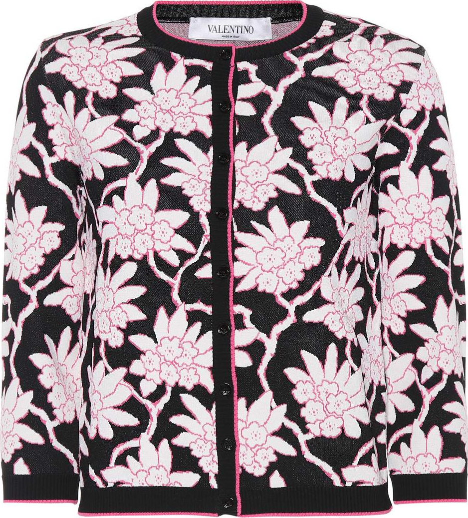 Valentino Rododendro jacquard cardigan