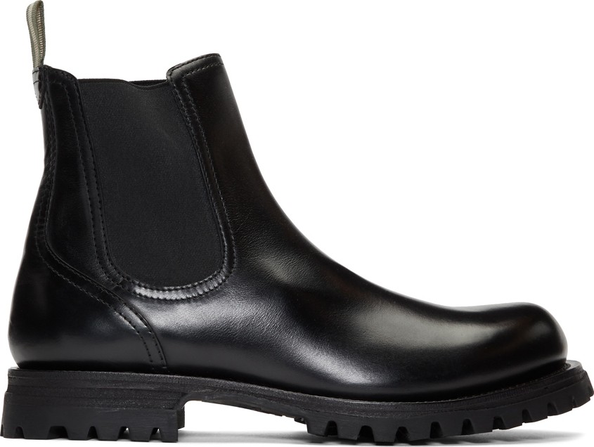 Officine Creative Black Rushden 3 Chelsea Boots