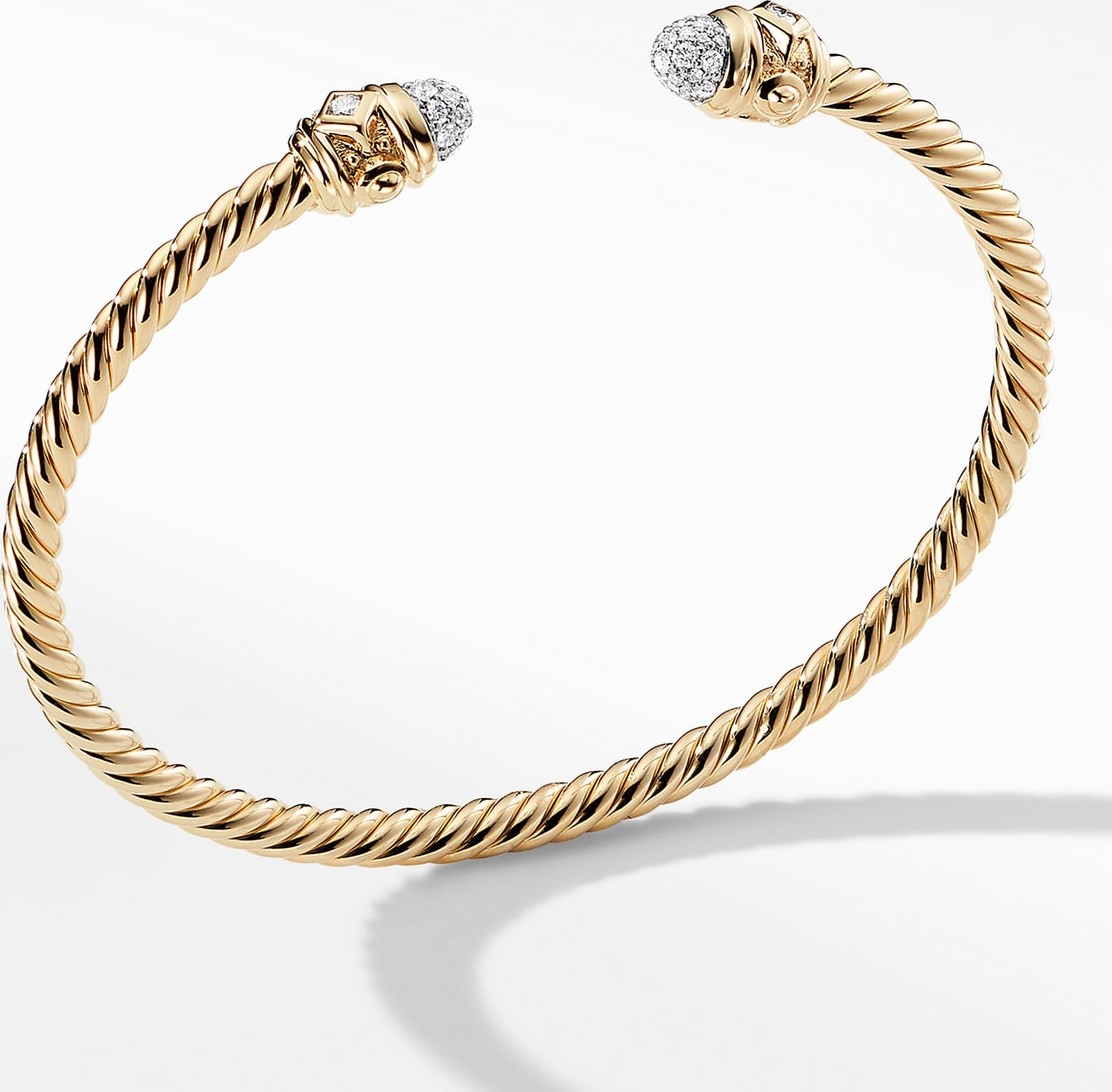 David Yurman Renaissance 18k Gold Bracelet with Diamonds