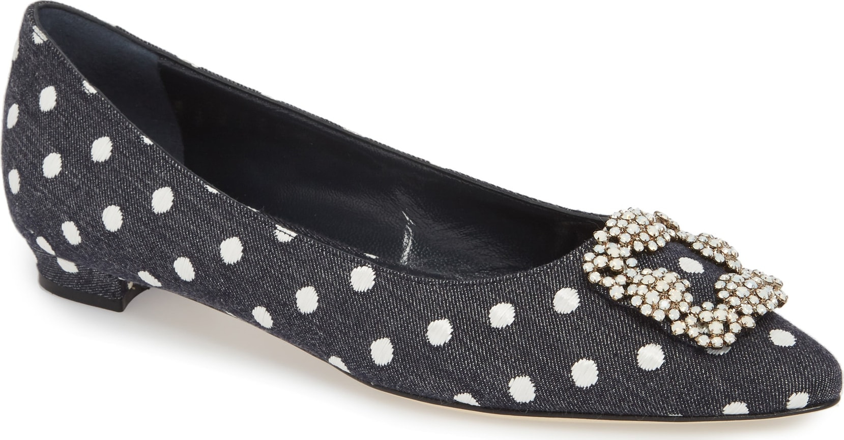 Manolo Blahnik Hangisi Dot Flat