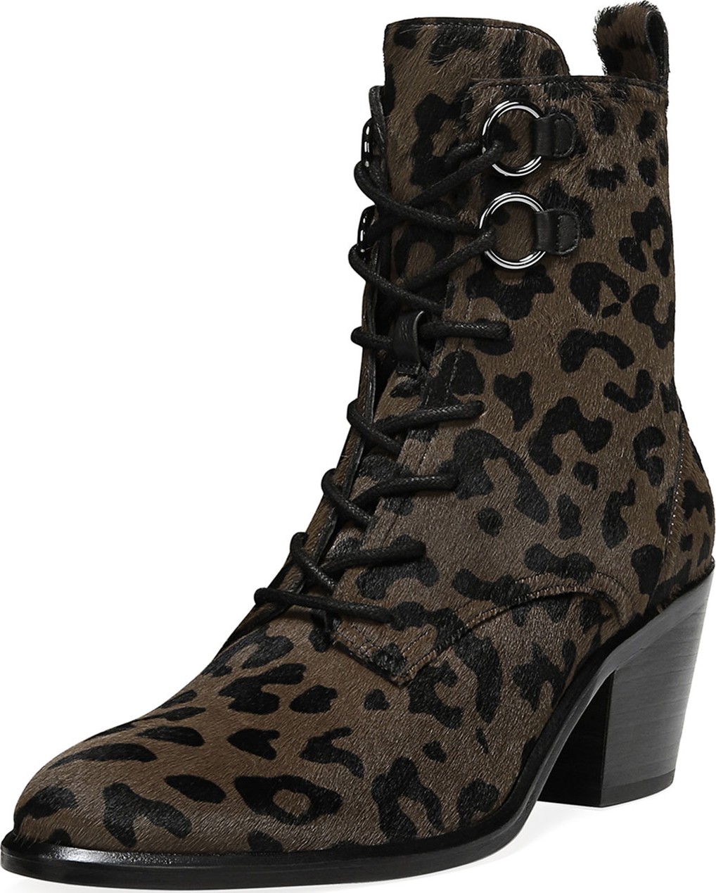 DIANE von FURSTENBERG Dakota Leopard Lace-Up Boots