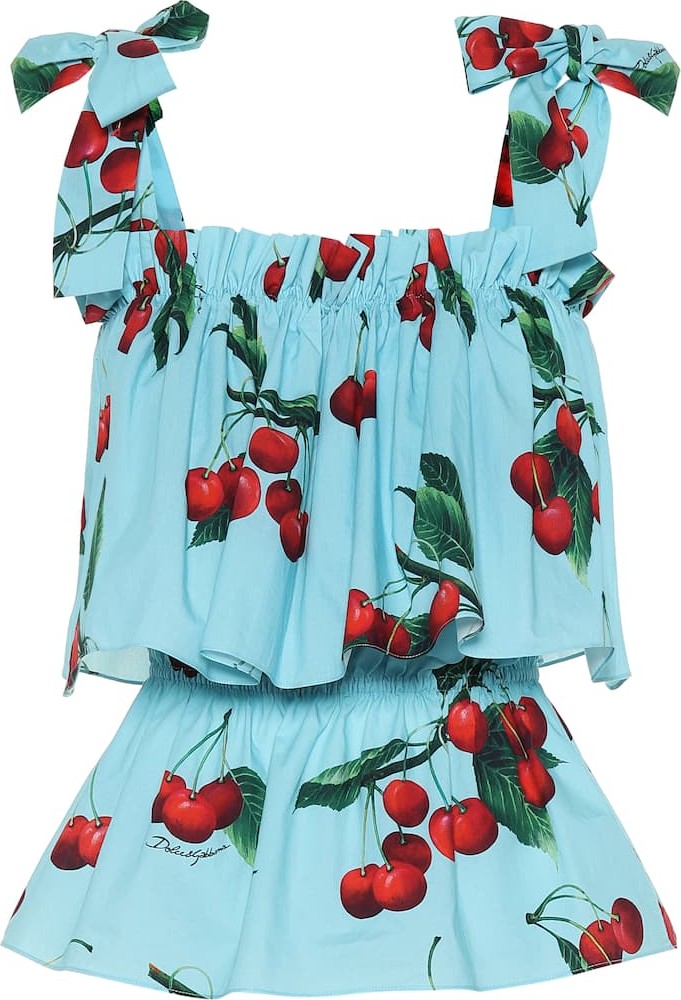Dolce & Gabbana Exclusive to Mytheresa – cherry printed cotton top