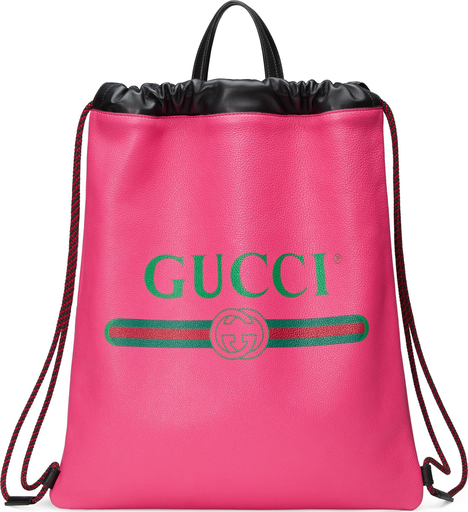 Gucci Logo Leather Backpack