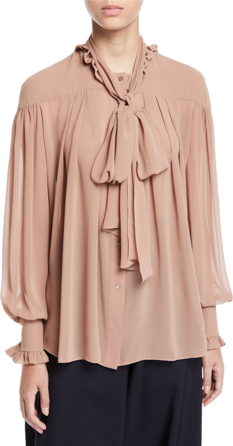 Rejina Pyo Lynn Tie-neck Button-Down Blouse