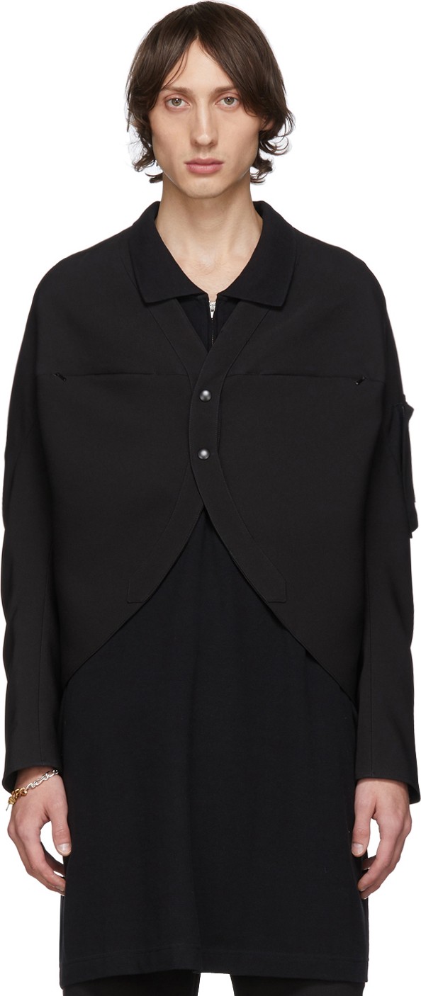 Kiko Kostadinov Black Cocoon Flight Jacket