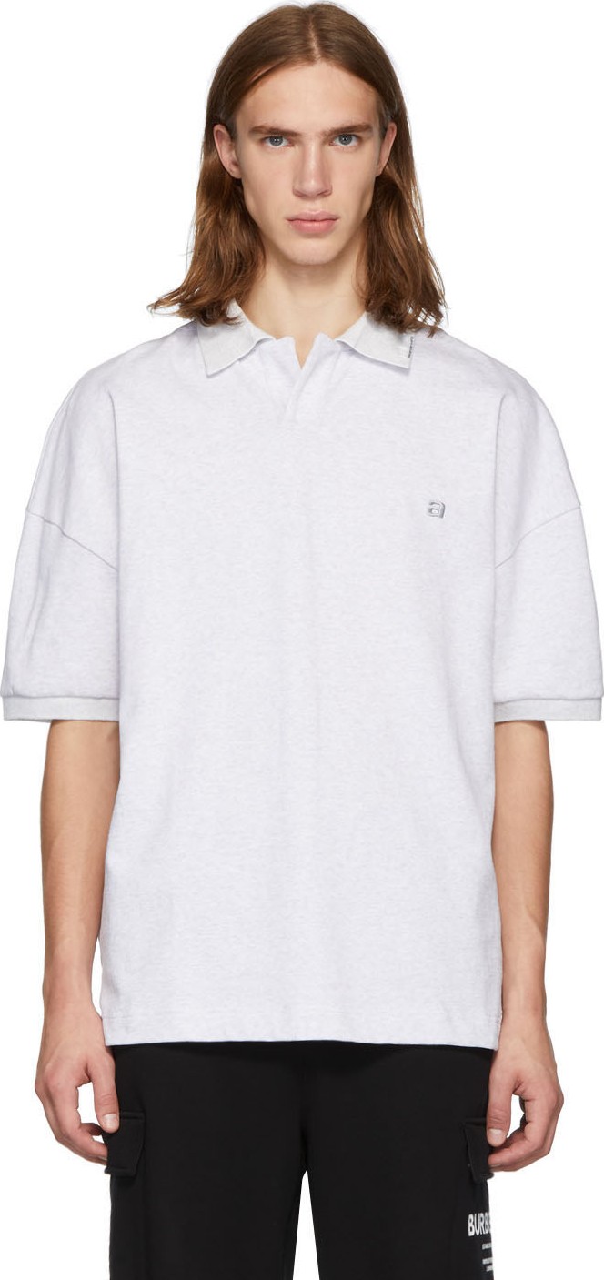 Alexander Wang Grey Compact Jersey Polo
