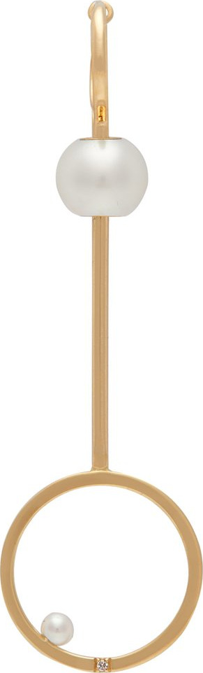 Delfina Delettrez Bubble18kt gold, pearl and diamond single earring