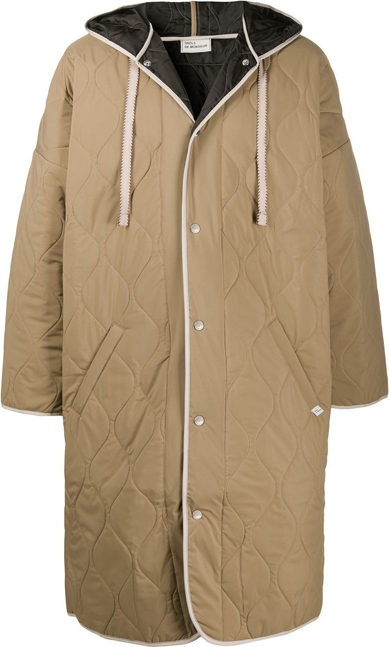 Drôle De Monsieur - Quilted hooded coat