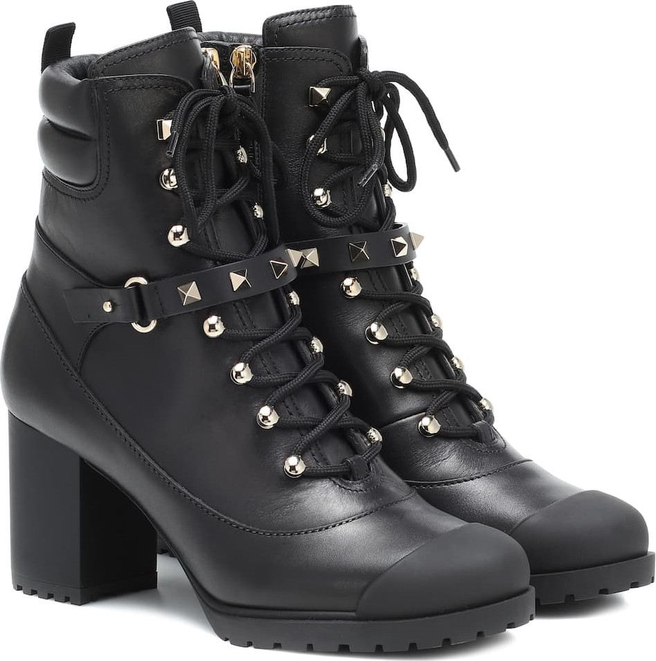 Valentino Valentino Garavani Rockstud leather ankle boots