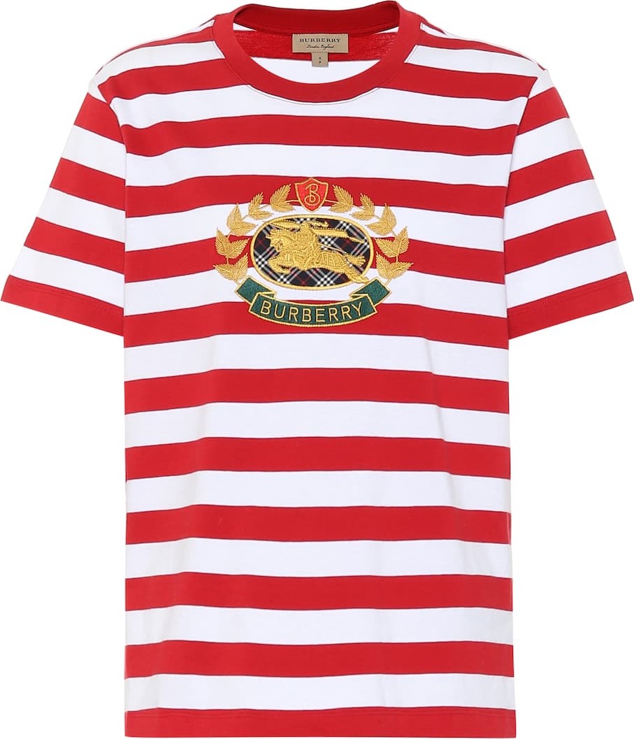 Burberry London England Embroidered cotton T-shirt