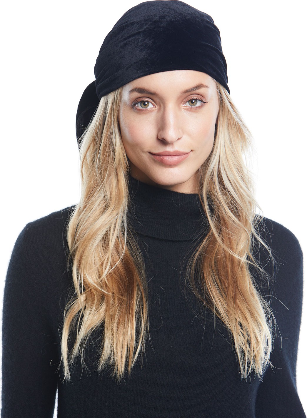 Saint Laurent Tassel Trim Velvet Headscarf