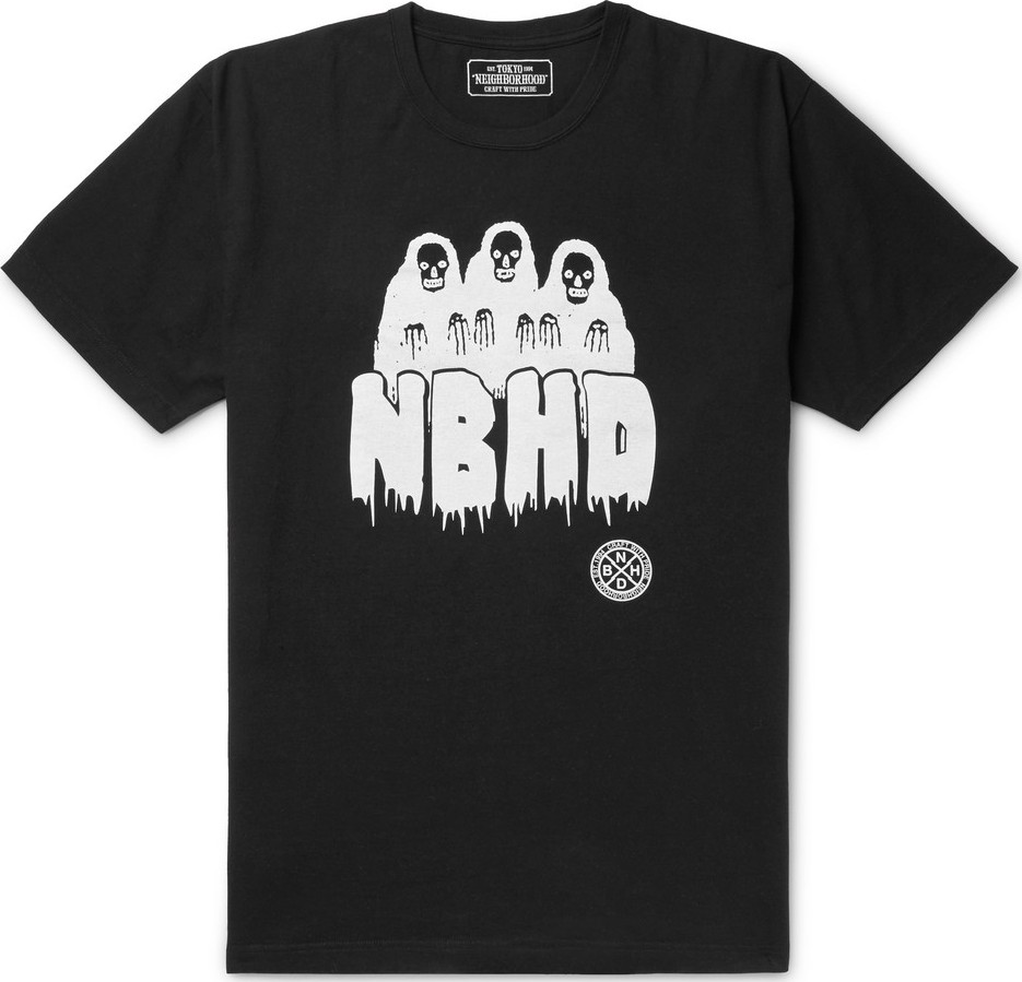 Neighborhood Static Age Printed Cotton-Jersey T-Shirt