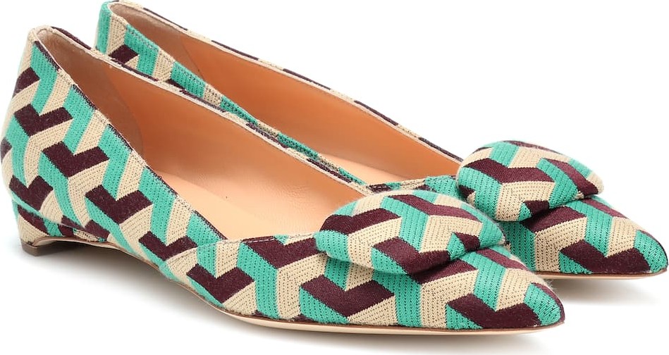Rupert Sanderson New Aga jacquard ballet flats