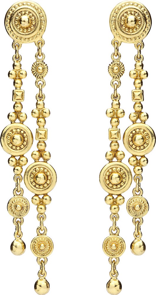 Ben-Amun Textured Double Dangle Earrings