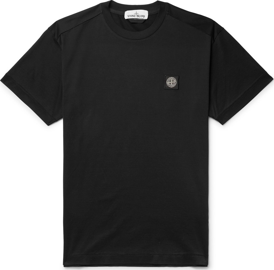 Stone Island Logo-Appliquéd Mercerised Cotton-Jersey T-Shirt