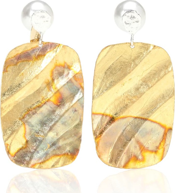 Peet Dullaert Beauvoir 14kt gold-plated earrings with faux pearls