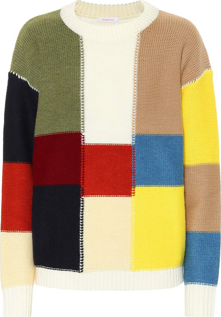 See By Chloé Colorblock wool sweater