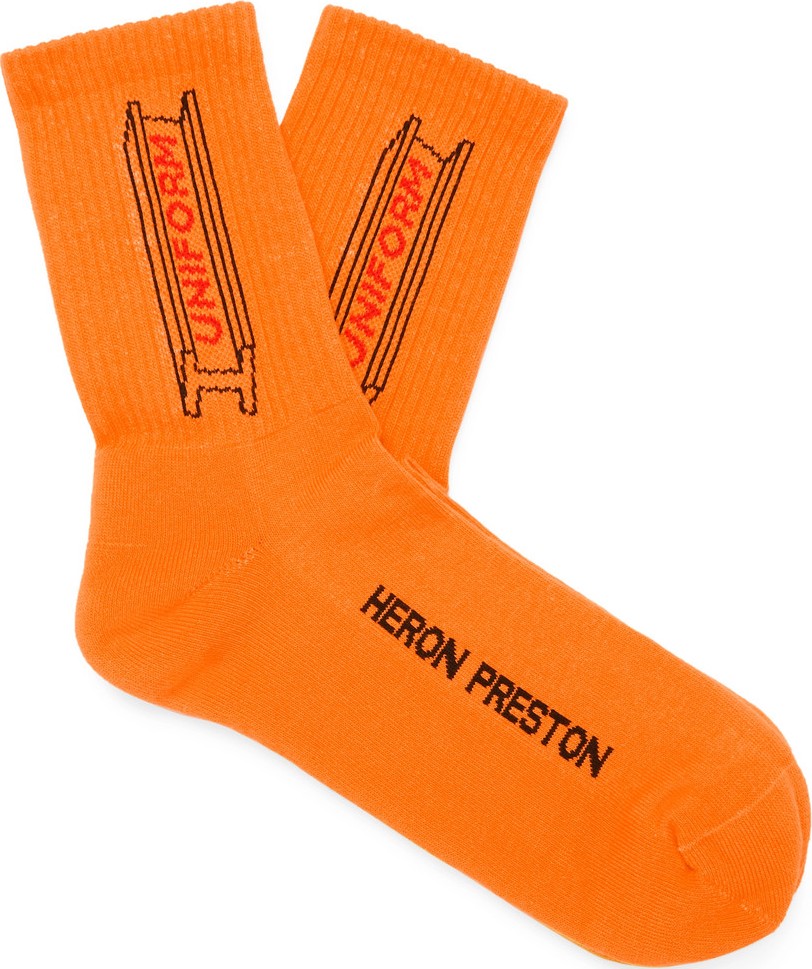 Heron Preston Logo-Jacquard Stretch Cotton-Blend Socks