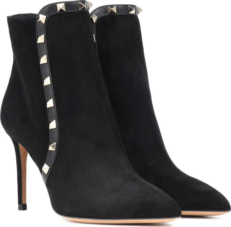 Valentino Valentino Garavani Rockstud suede ankle boots
