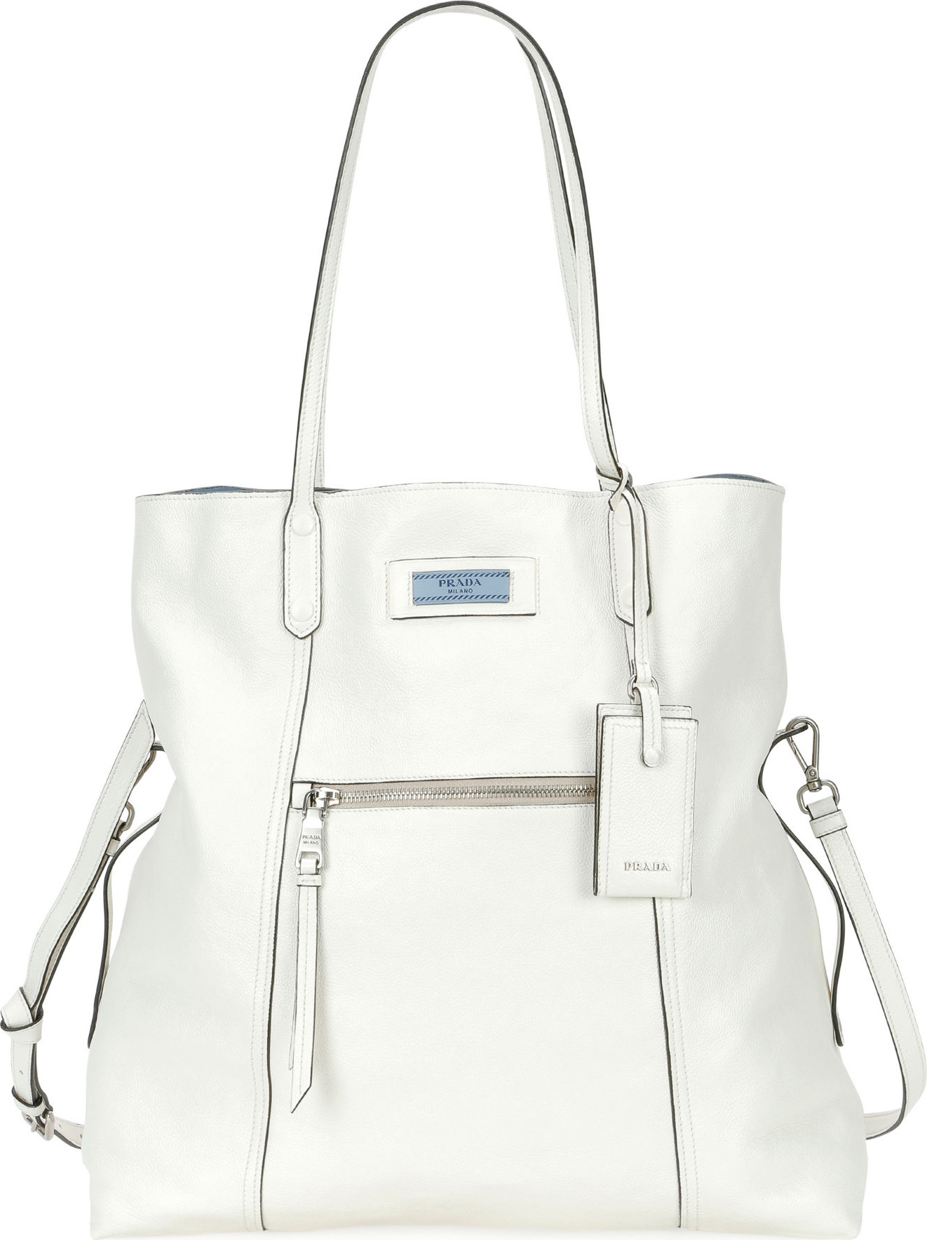 Prada Etiquette Medium Glace Calf Shoulder Tote Bag