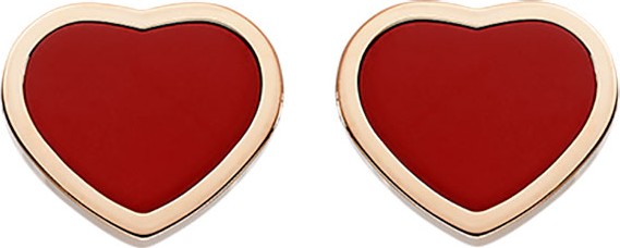 Chopard Happy Hearts Carnelian Stud Earrings