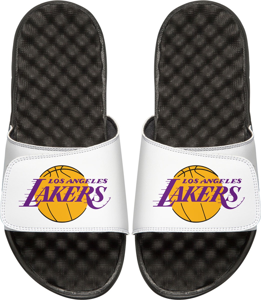 ISlide Men's NBA Los Angeles Lakers Primary Slide Sandals, White