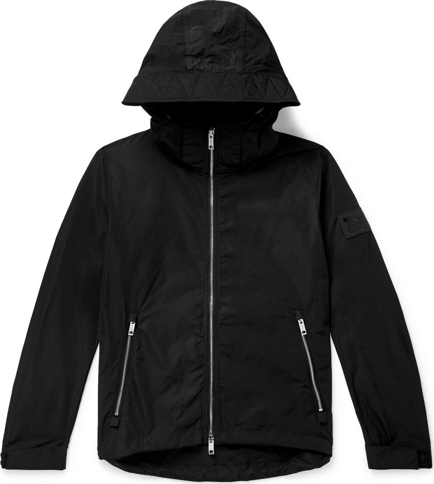 Burberry London England Loqo-Appliquéd Shell Hooded Jacket