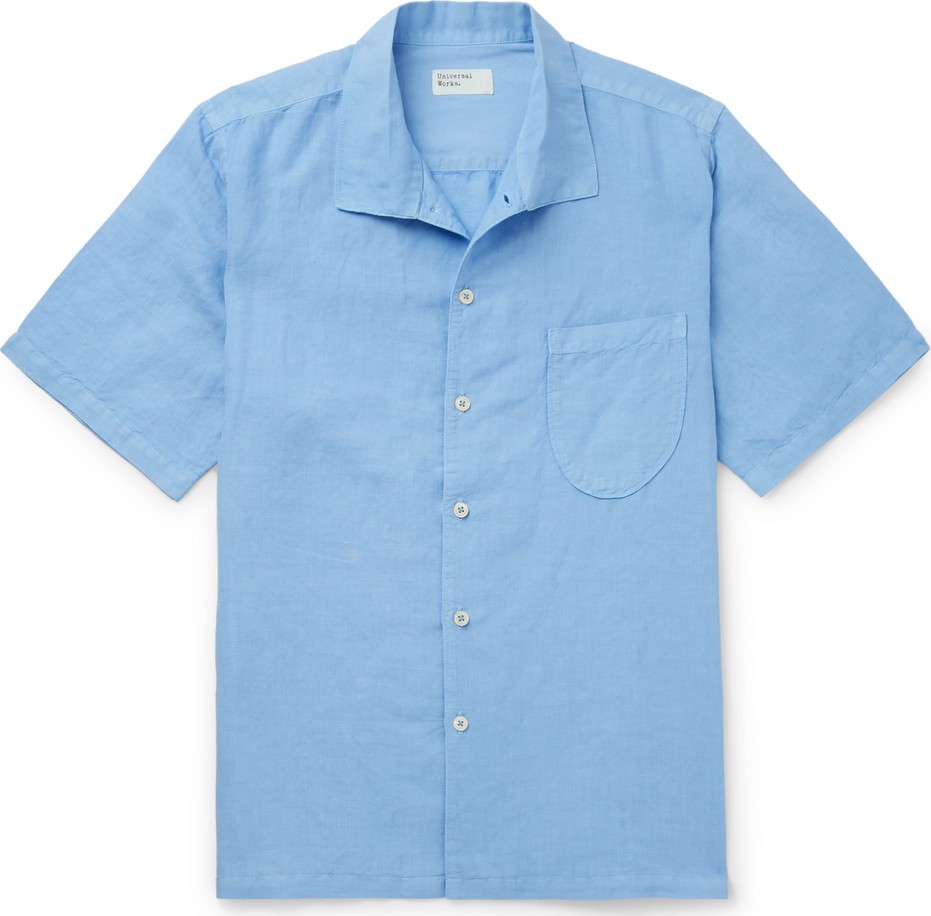Universal Works Overdyed Linen and Cotton-Blend Shirt