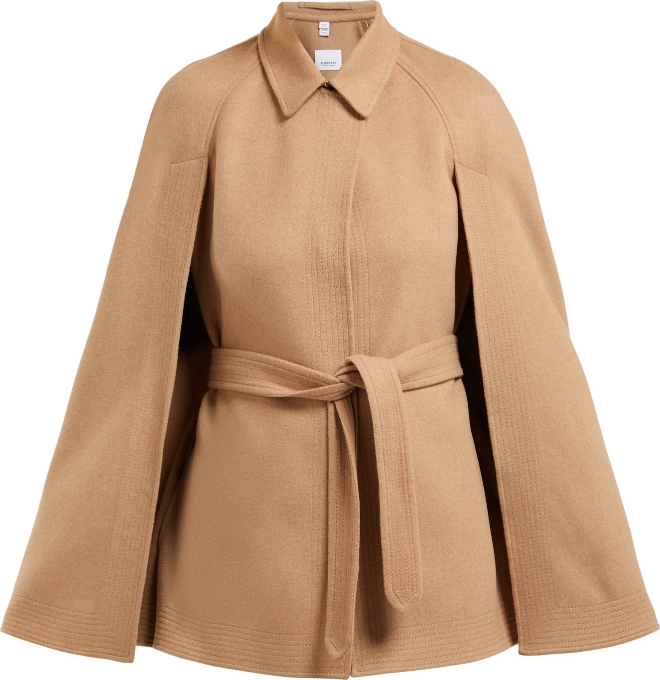 Burberry London England St Lanfaire camel hair-blend cape