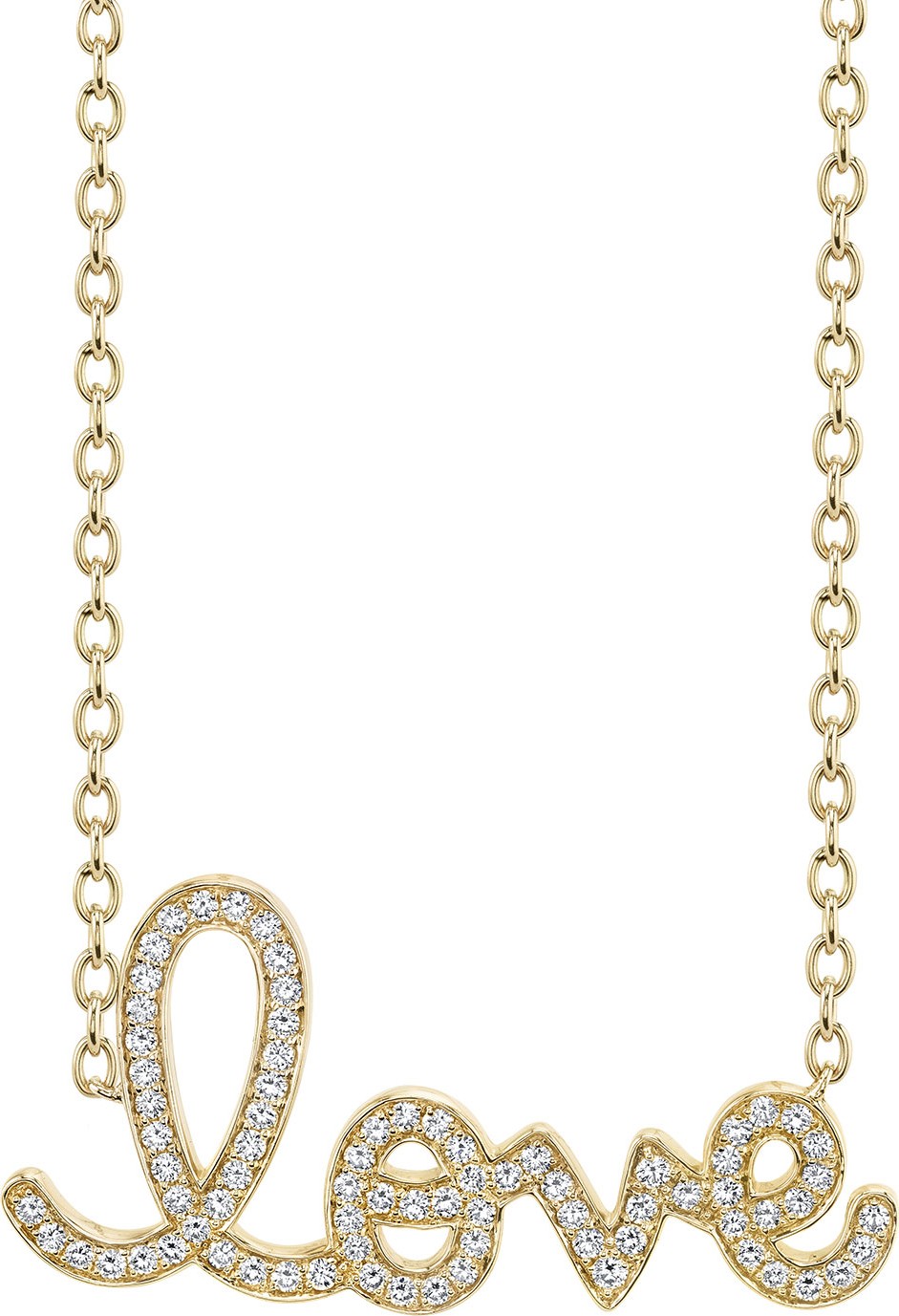 Sydney Evan 14k Gold Extra-Large Diamond Love Necklace