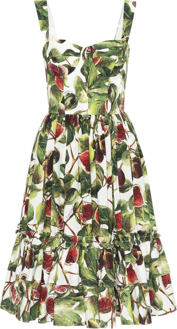 Dolce & Gabbana Fig cotton poplin dress
