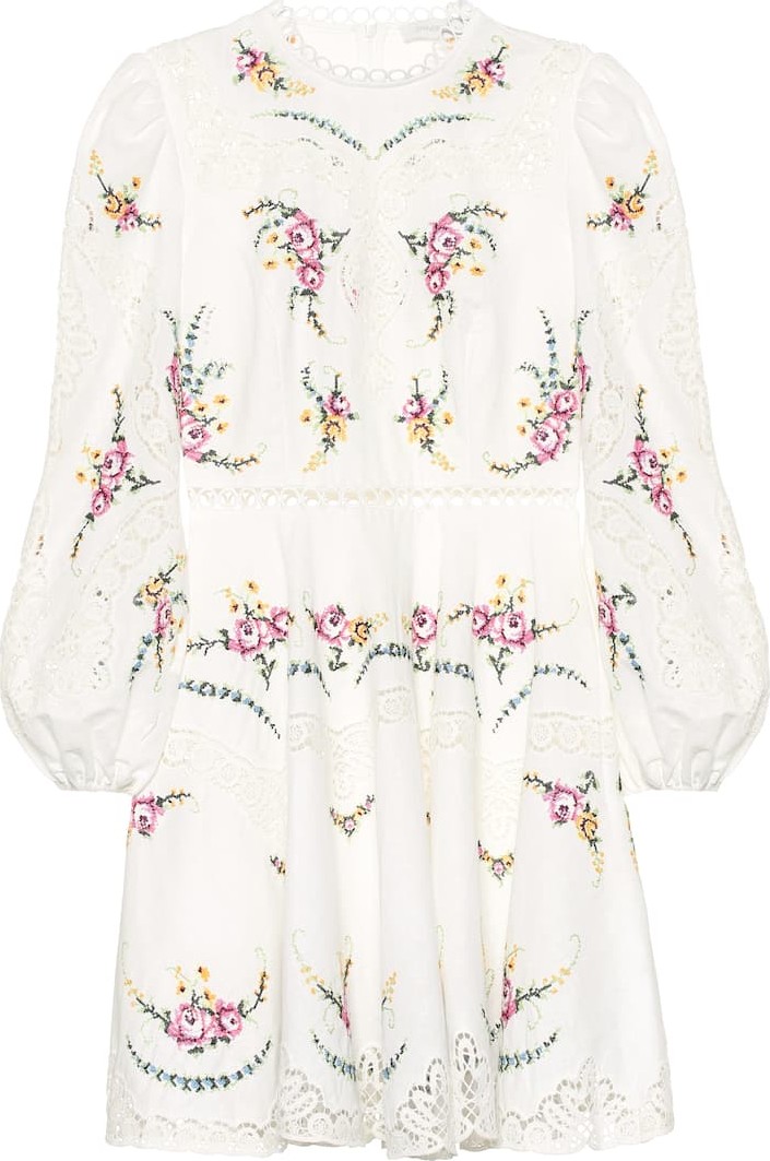 Zimmermann Allia cotton and linen minidress