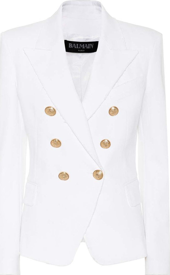 Balmain Cotton twill double-breasted blazer