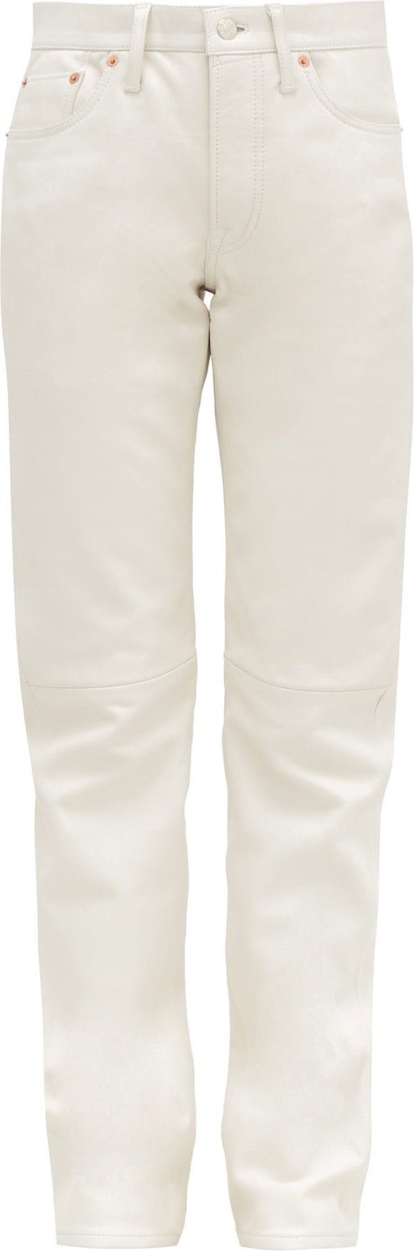 Acne Studios 1997 high-rise straight-leg leather trousers