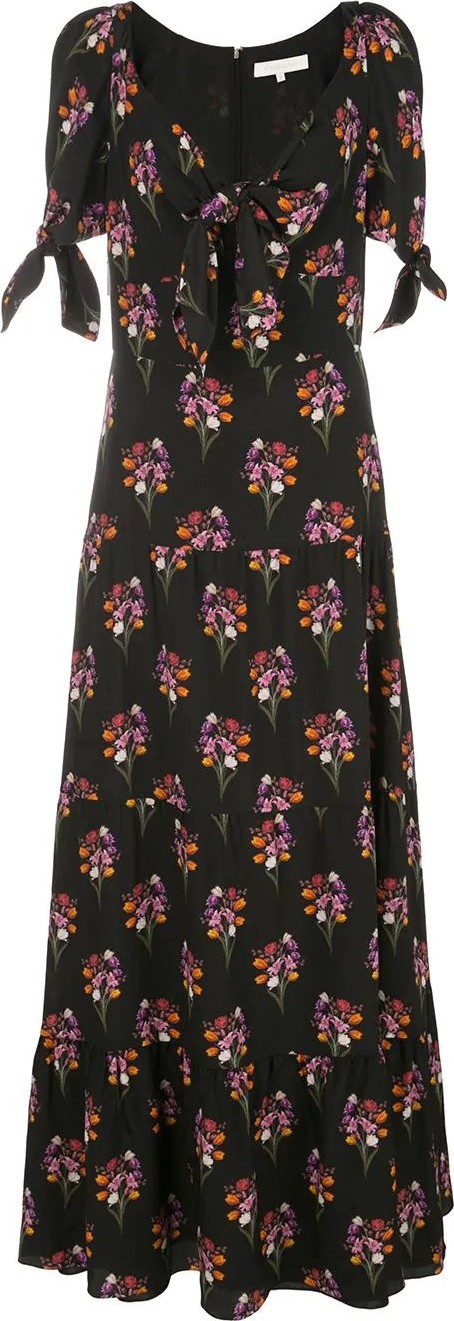 Borgo De Nor bow-detailed print dress