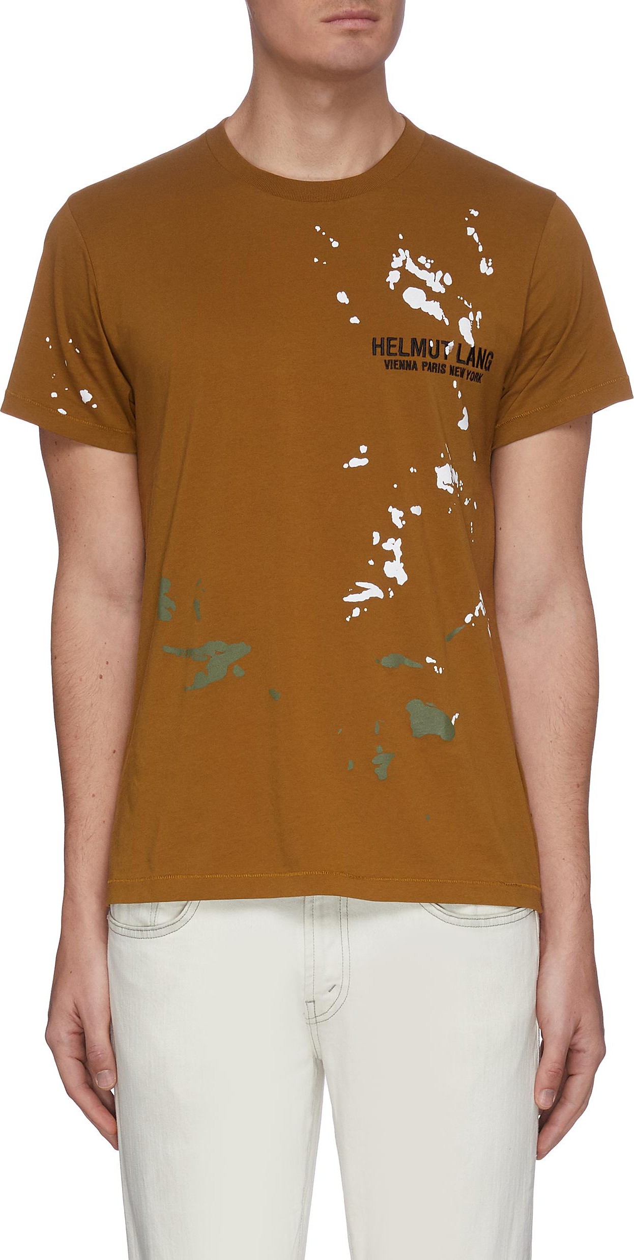 Helmut Lang LOGO PRINT PAINT SPLATTER T-SHIRT