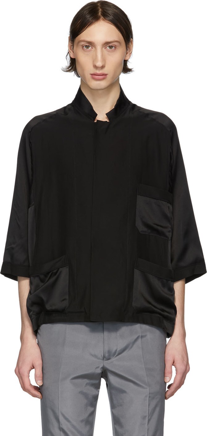 Haider Ackermann Black Short Sleeve Pyjama Shirt