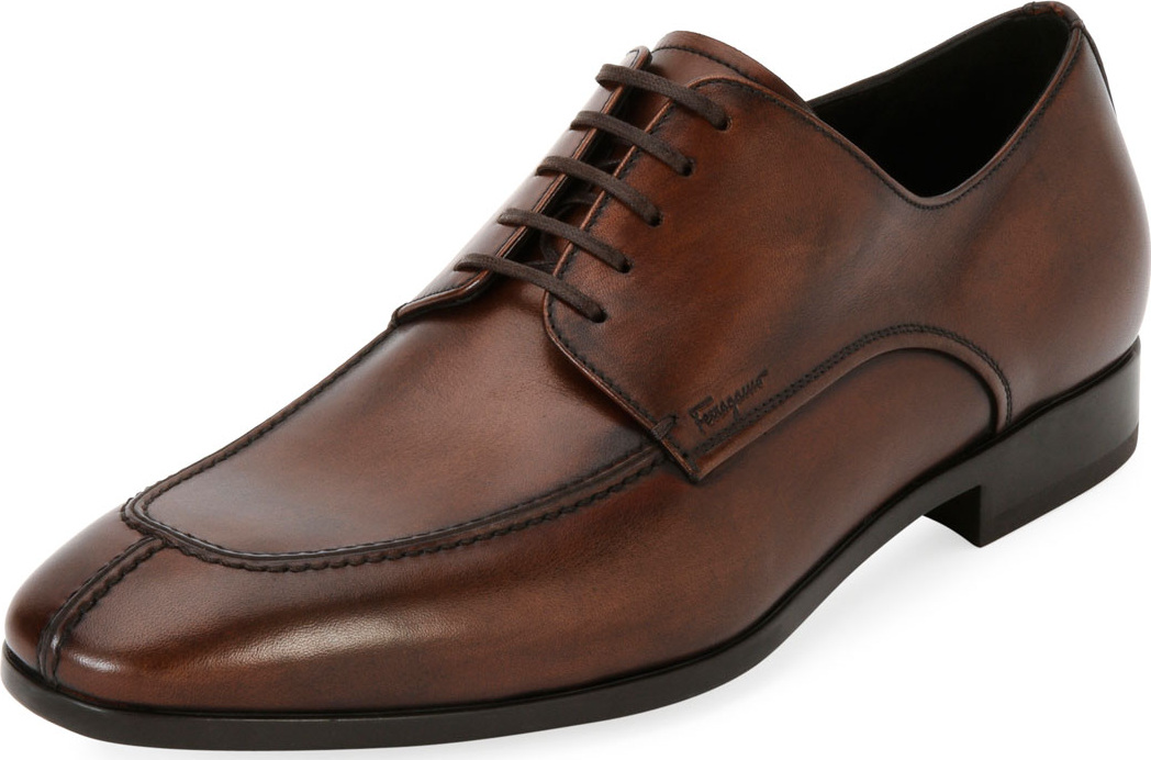 Salvatore Ferragamo Men's Calfskin Split Toe Blucher Lace Up