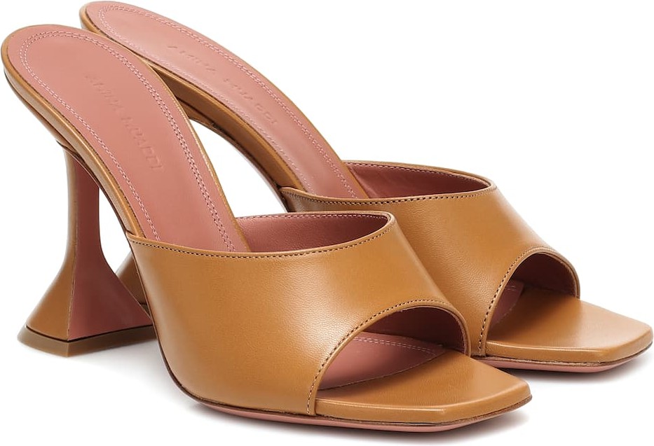 Amina Muaddi Lupita 95 leather sandals