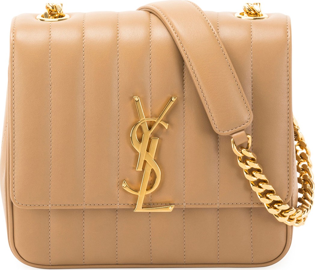 Saint Laurent Vicky Medium YSL Monogram Chain Crossbody Bag
