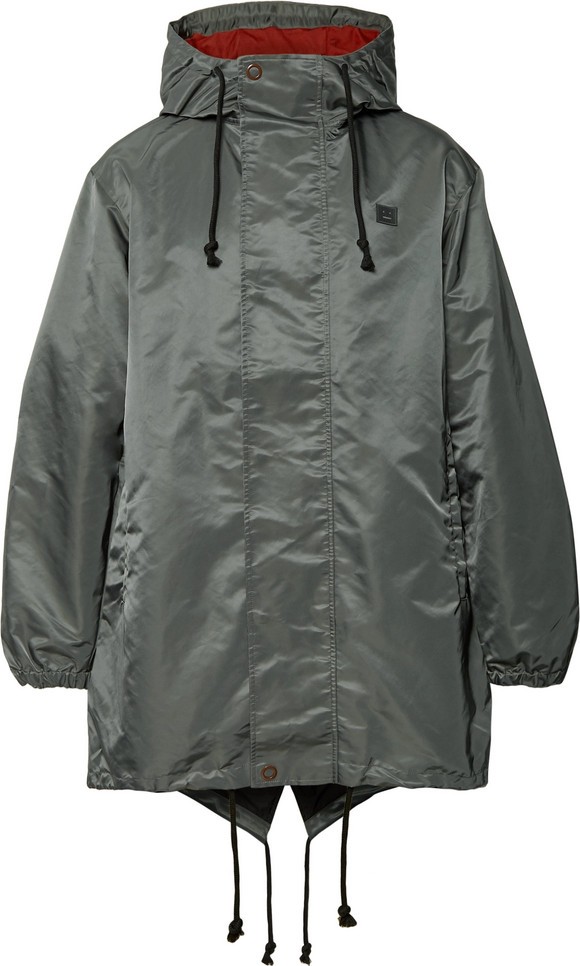 Acne Studios Logo-Appliquéd Nylon Hooded Parka