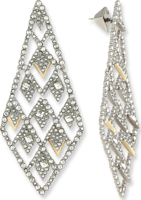 Alexis Bittar Crystal Lattice Drop Earrings