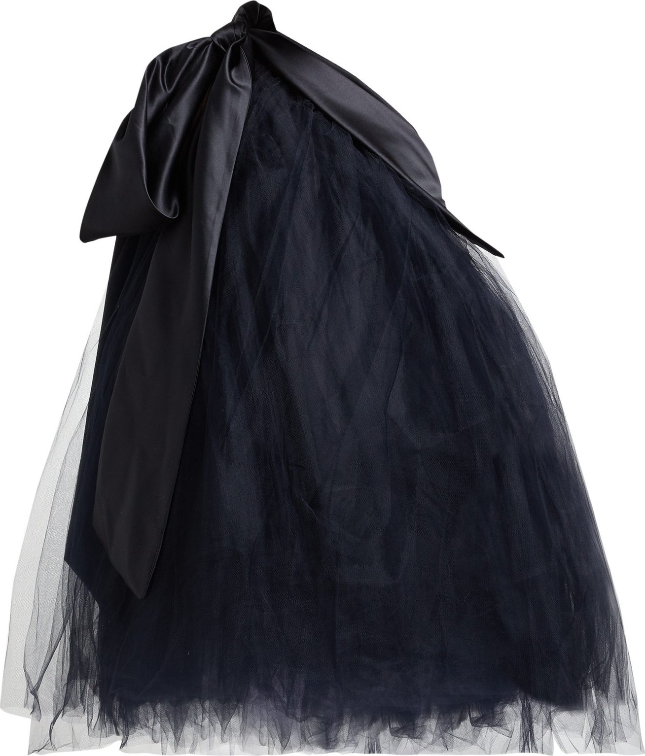 Richard Quinn Tulle and satin one-shoulder dress
