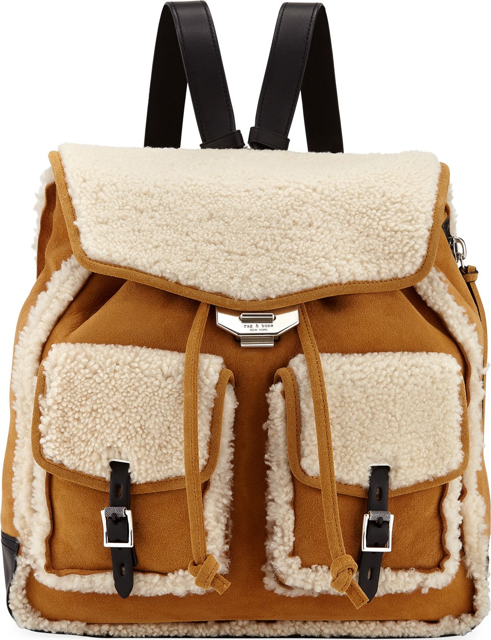 Rag & Bone Field Shearling and Suede Backpack