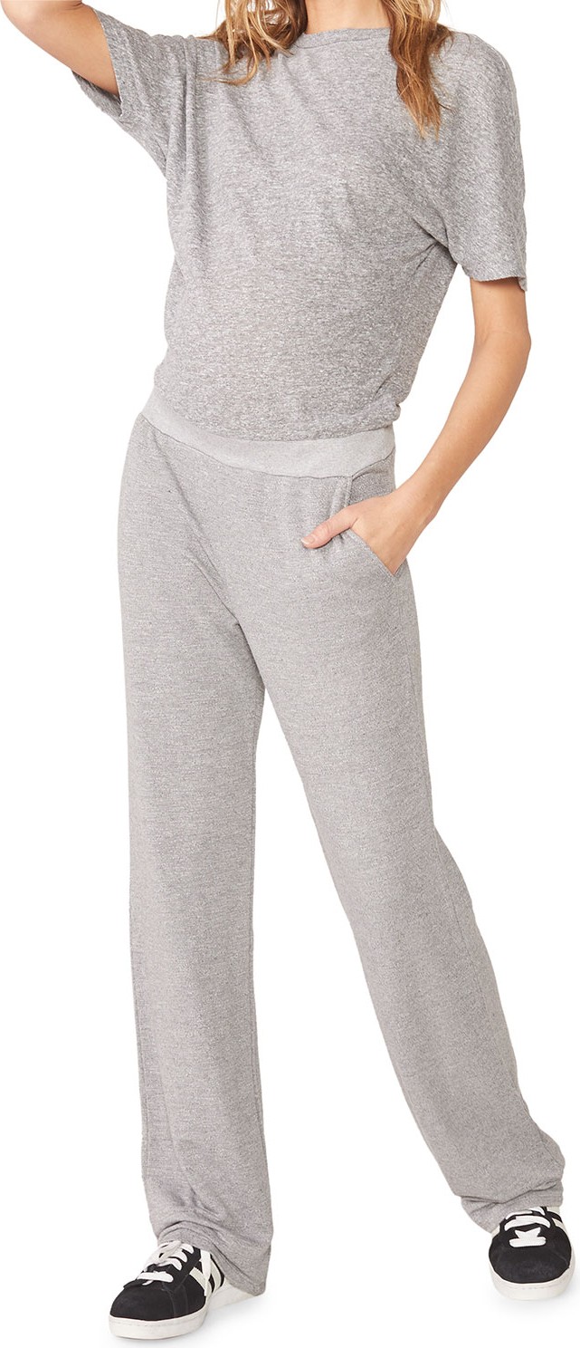 MONROW Maternity Short-Sleeve Dolman Jumpsuit